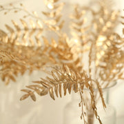2 Metallic 21" Artificial Fern Leaf Branches Faux Foliage Stems - Gold ARTI_METLIC12_GOLD