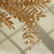 2 Metallic 21" Artificial Fern Leaf Branches Faux Foliage Stems - Gold ARTI_METLIC12_GOLD