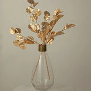 2 Metallic 27" Artificial Eucalyptus Leaf Branches Faux Foliage Stems - Gold ARTI_METLIC11_GOLD