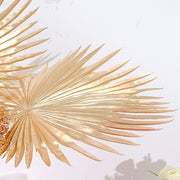 2 Metallic 35" Artificial Palm Leaves Tropical Plant Stems - Gold ARTI_METLIC14_M_GOLD