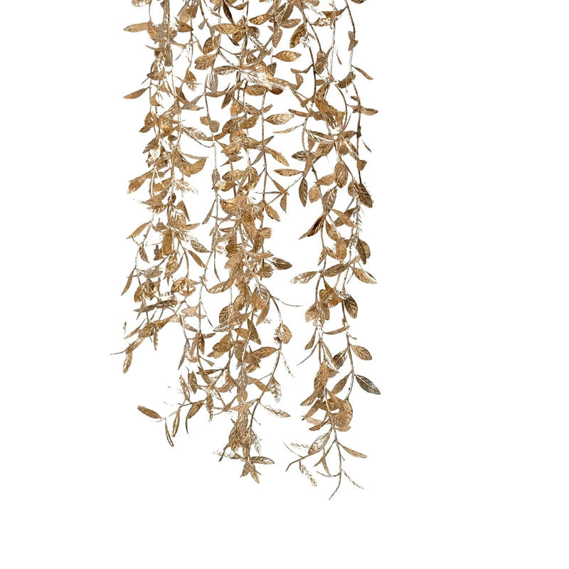 2 Metallic 41" Artificial Ivy Leaf Garlands Faux Foliage Vines - Gold ARTI_METLIC10_GOLD