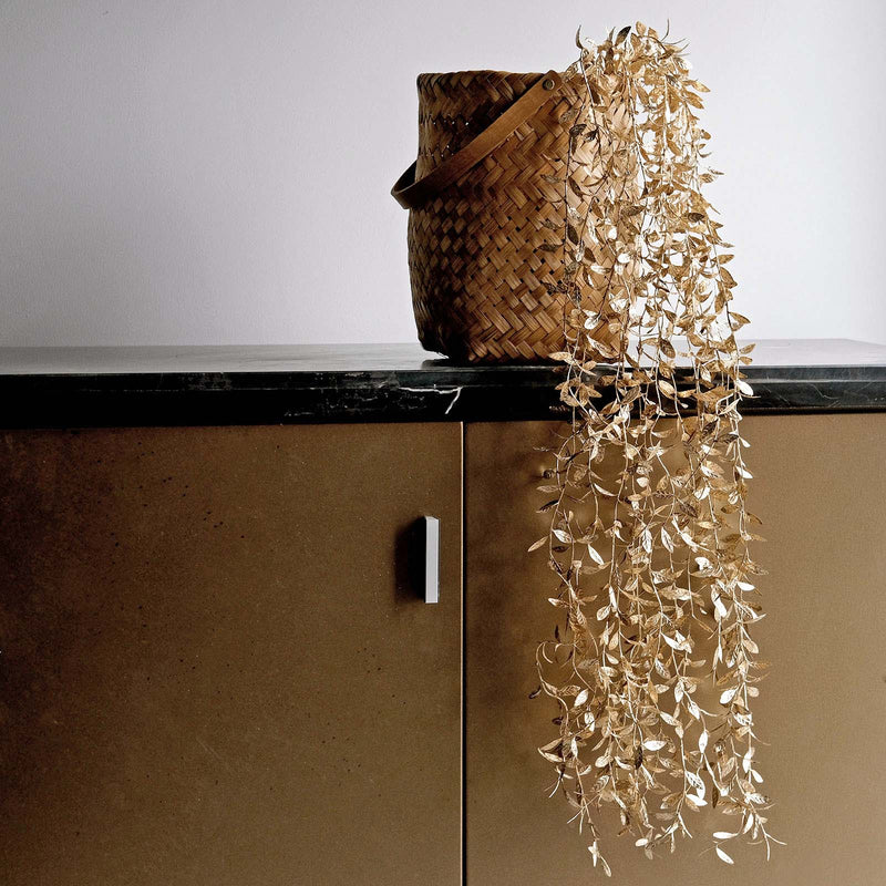 2 Metallic 41" Artificial Ivy Leaf Garlands Faux Foliage Vines - Gold ARTI_METLIC10_GOLD