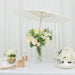 2 Paper Umbrellas 32" Decorative Parasol Wedding Favors - White and Natural UMB_PAP01_32_WHT