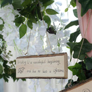 2 pcs 10.5" long Rectangular Natural Wood Plaques Hanging Signs - Brown WOD_SLCREC003_11x4