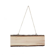 2 pcs 10.5" long Rectangular Natural Wood Plaques Hanging Signs - Brown WOD_SLCREC003_11x4
