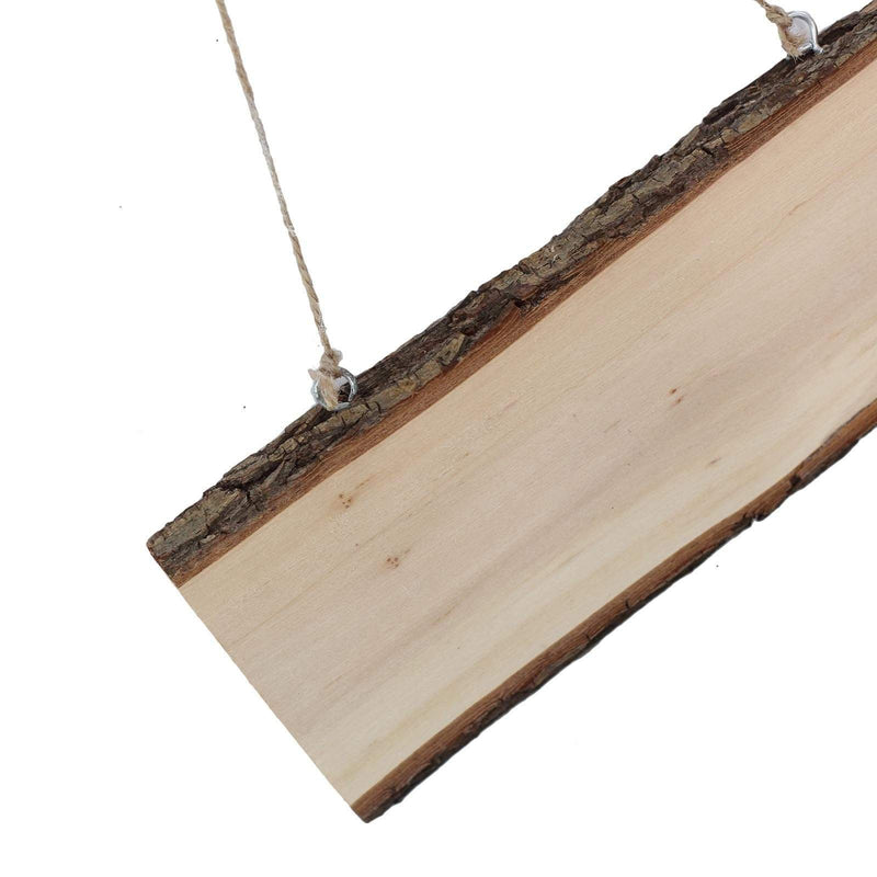 2 pcs 10.5" long Rectangular Natural Wood Plaques Hanging Signs - Brown WOD_SLCREC003_11x4