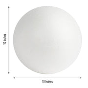 2 pcs 10" Foam Balls Crafts DIY Arts Wholesale Supplies - White FOAM_BALL_10