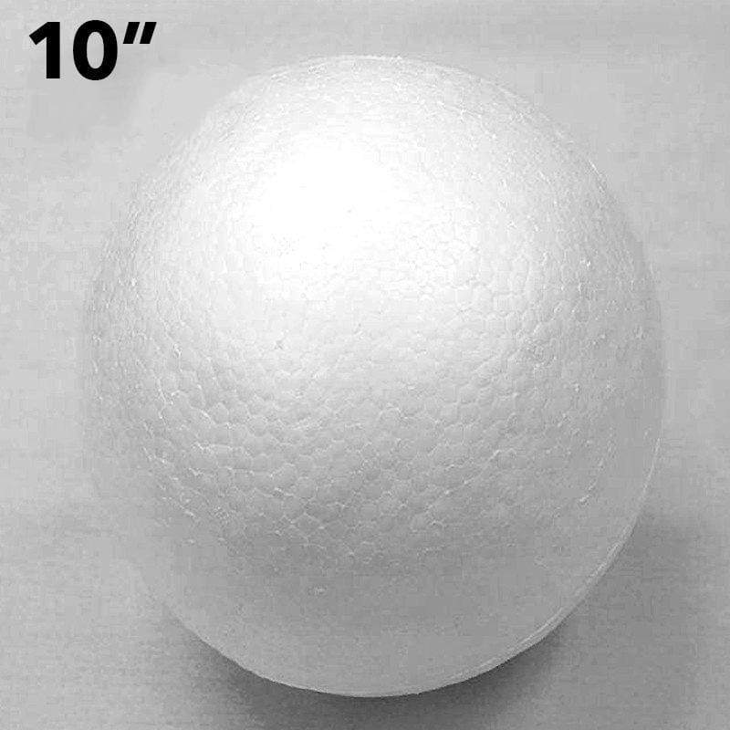 2 pcs 10" Foam Balls Crafts DIY Arts Wholesale Supplies - White FOAM_BALL_10