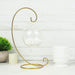 2 pcs 10" tall Metal Terrarium Holders Hanging Ornament Stands - Gold HOLD_RND01_GOLD