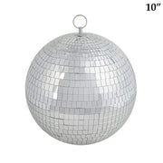 2 pcs 10" wide Glass Mirror Disco Balls Ornaments