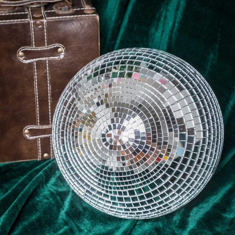 2 pcs 10" wide Glass Mirror Disco Balls Ornaments