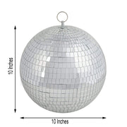2 pcs 10" wide Glass Mirror Disco Balls Ornaments