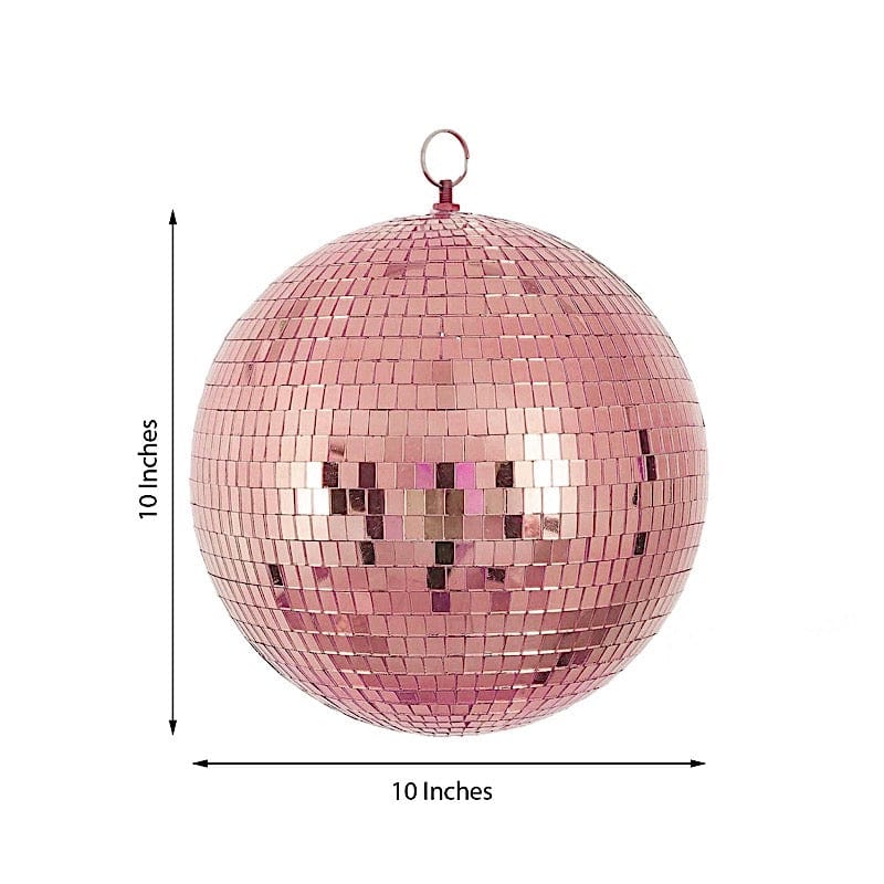 2 pcs 10" wide Glass Mirror Disco Balls Ornaments