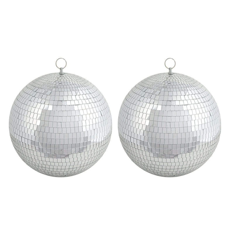2 pcs 10" wide Glass Mirror Disco Balls Ornaments FOAM_BALL_MIR_10