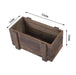 2 pcs 10"x5" Wood Rectangular Boxes Planter Holders Centerpieces - Dark Brown WOD_PLNT02_10X5_DKBN