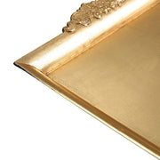 2 pcs 10"x10" Square with Embossed Rim Charger Plates - Gold CHRG_TRAY001_12_GOLD