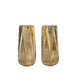 2 pcs 11" tall Mercury Glass Geometric Vases - Gold VASE_A58_12_GOLD