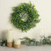 2 pcs 12" Artificial Leaves Wreath Candle Rings - Green ARTI_RING_GRN_002