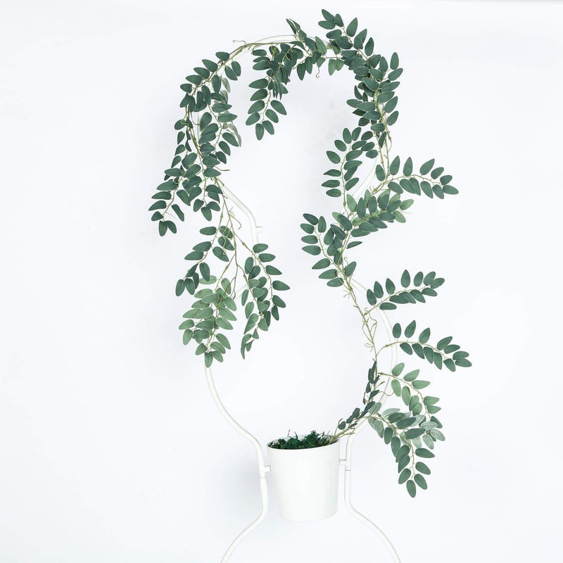2 pcs 12 ft long Honey Locust Artificial Foliage Botanical Garlands - Light Green