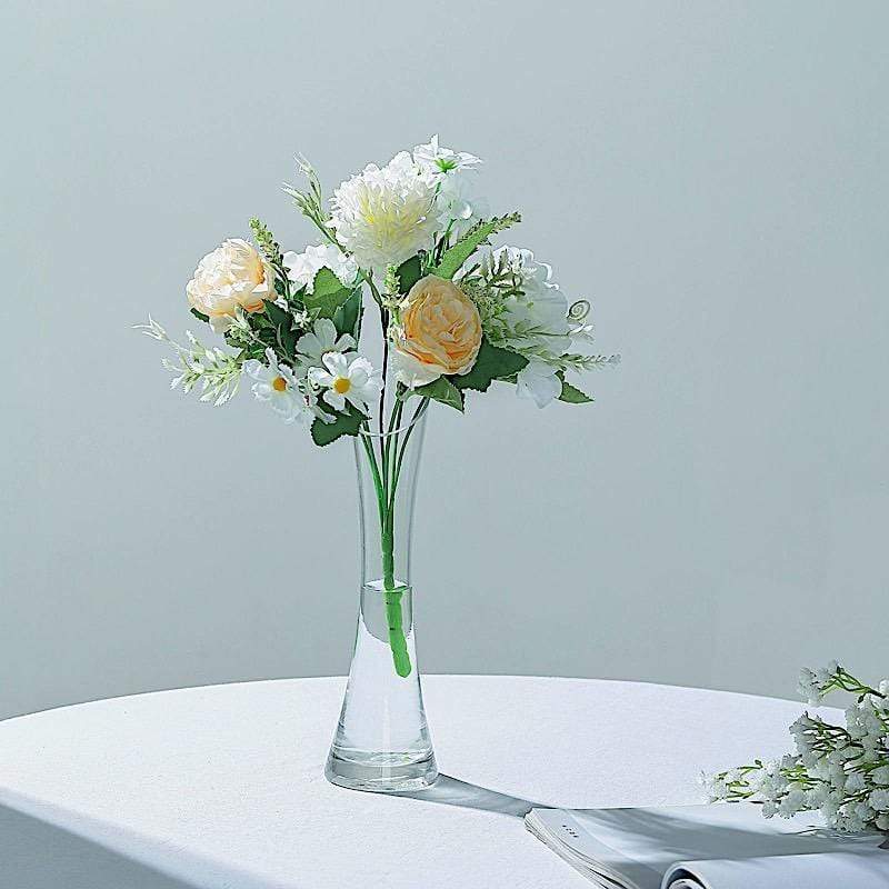 2 pcs 12" tall Assorted Silk Artificial Flowers Bouquets