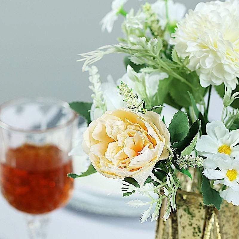 2 pcs 12" tall Assorted Silk Artificial Flowers Bouquets