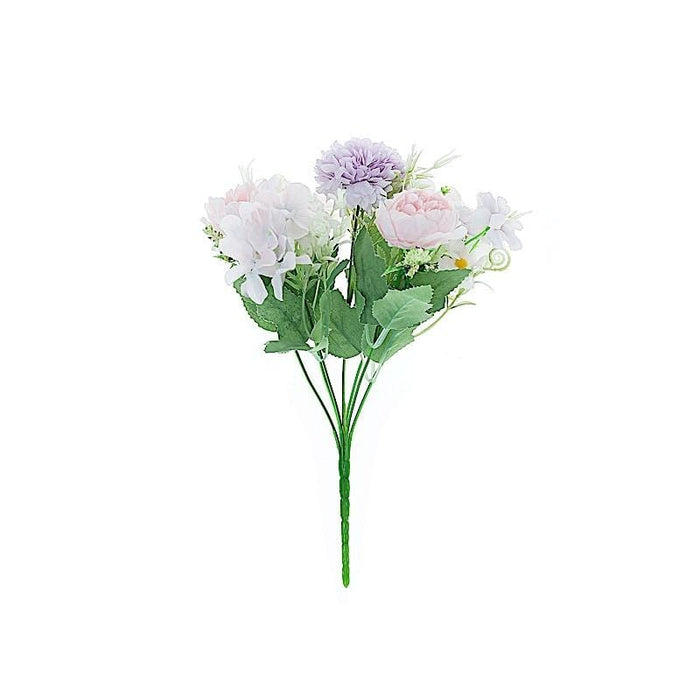 2 pcs 12" tall Assorted Silk Artificial Flowers Bouquets ARTI_BOUQ_PEO09_LAV