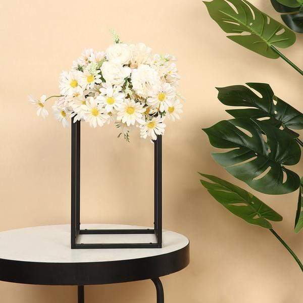 2 pcs 12" tall Geometric Metal Stands Wedding Flower Vase Holders