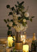 2 pcs 12" tall Glass Cylinder Honeycomb Rim Vases - Clear with Gold VASE_A26_12_GOLD