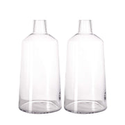 2 pcs 12" tall Tapered Neck Glass Vases Centerpieces - Clear VASE_A28_12