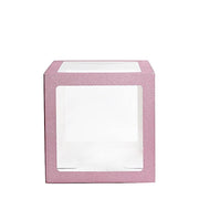 2 pcs 12" Transparent Balloon Boxes with Glittered Trim