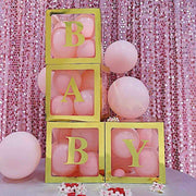2 pcs 12" Transparent Balloon Boxes with Glittered Trim