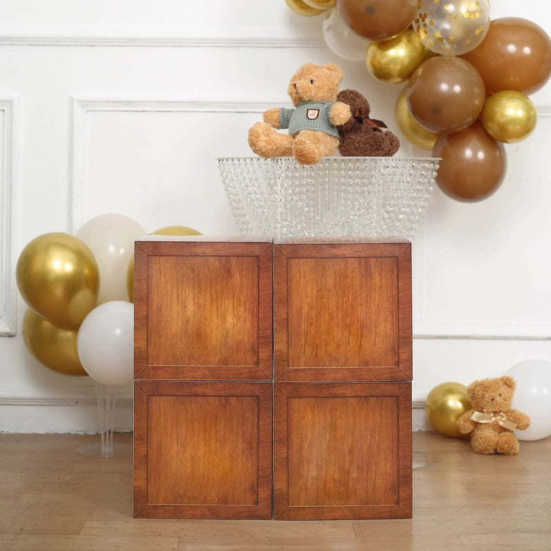 2 pcs 12" Transparent Balloon Boxes with Glittered Trim