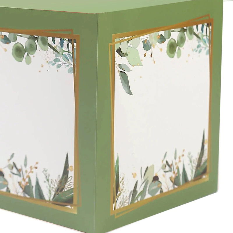 2 pcs 12" Transparent Balloon Boxes with Glittered Trim