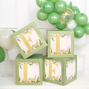 2 pcs 12" Transparent Balloon Boxes with Glittered Trim