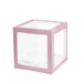 2 pcs 12" Transparent Balloon Boxes with Glittered Trim PROP_BOX_002_12_046G