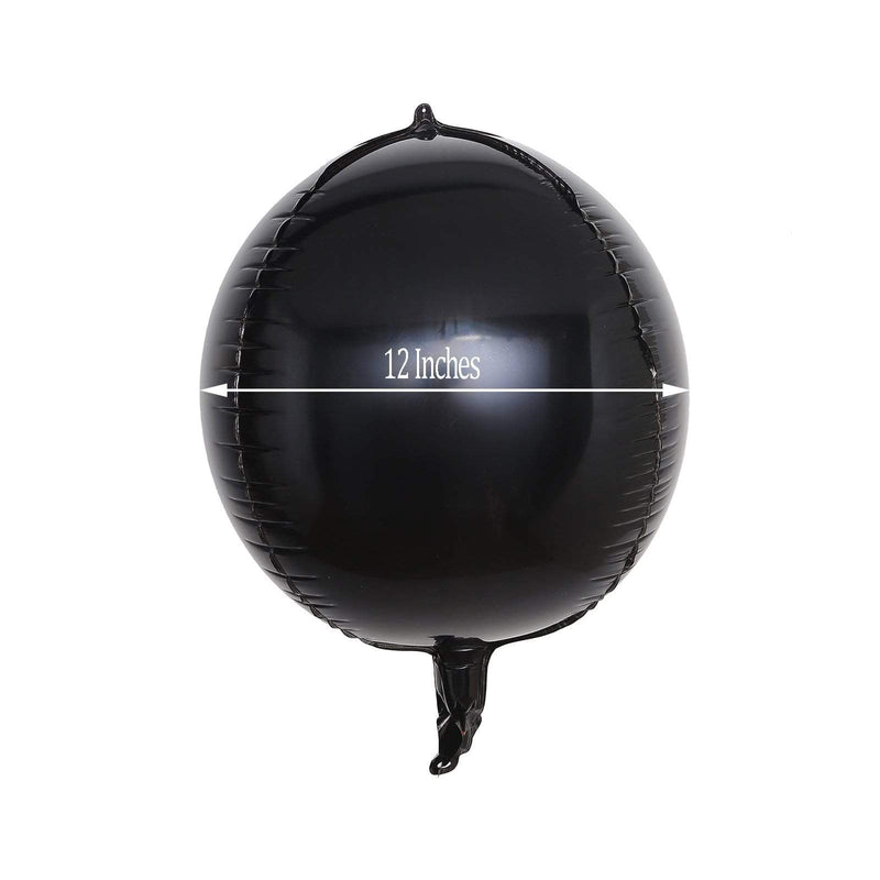 2 pcs 12" wide 4D Orbz Round Mylar Foil Balloons