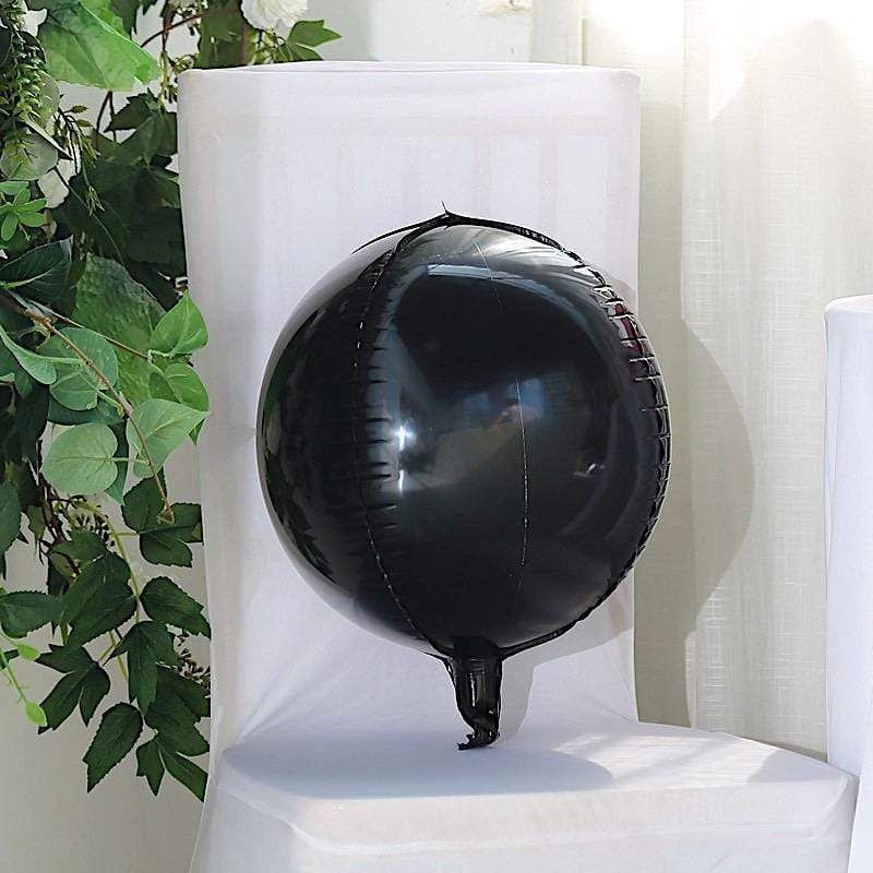 2 pcs 12" wide 4D Orbz Round Mylar Foil Balloons