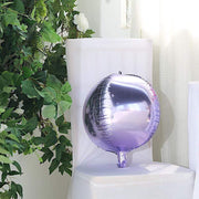 2 pcs 12" wide 4D Orbz Round Mylar Foil Balloons