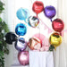 2 pcs 12" wide 4D Orbz Round Mylar Foil Balloons