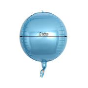 2 pcs 12" wide 4D Orbz Round Mylar Foil Balloons