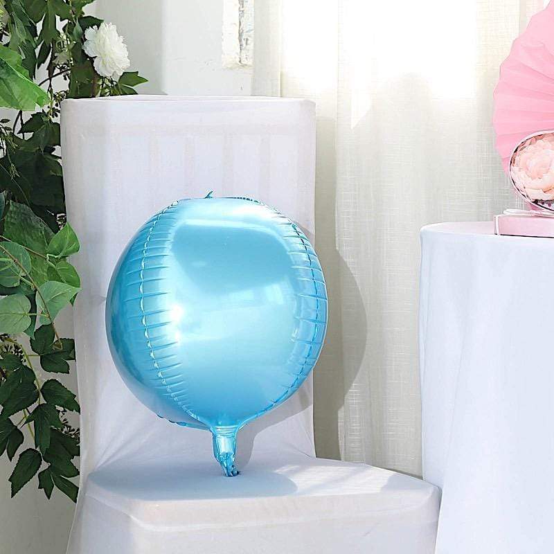 2 pcs 12" wide 4D Orbz Round Mylar Foil Balloons