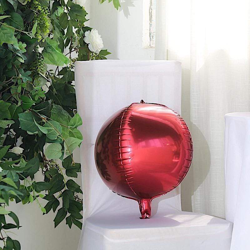 2 pcs 12" wide 4D Orbz Round Mylar Foil Balloons