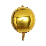 2 pcs 12" wide 4D Orbz Round Mylar Foil Balloons BLOON_FOL0018_13_GOLD