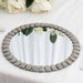 2 pcs 13" Round Mirror Glass Charger Plates with Glitter Crystals Rim