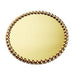 2 pcs 13" Round Mirror Glass Charger Plates with Pearl Rim CHRG_GLAS0006_GOLD