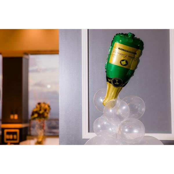 2 pcs 14" Foil Balloons Set - Wedding Champagne Bottle and Goblet BLOON_FOL0002_20