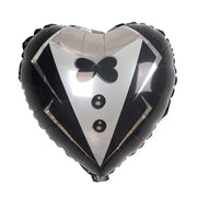 2 pcs 14" Heart Shaped Foil Balloons Set - Wedding Groom Tuxedo and Bride Dress BLOON_FOL0001_20
