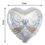 2 pcs 14" Heart Shaped Foil Balloons Set - Wedding Groom Tuxedo and Bride Dress BLOON_FOL0001_20