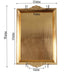 2 pcs 14" long Rectangle Serving Trays with Embossed Rim - Gold CHRG_TRAY001_16_GOLD