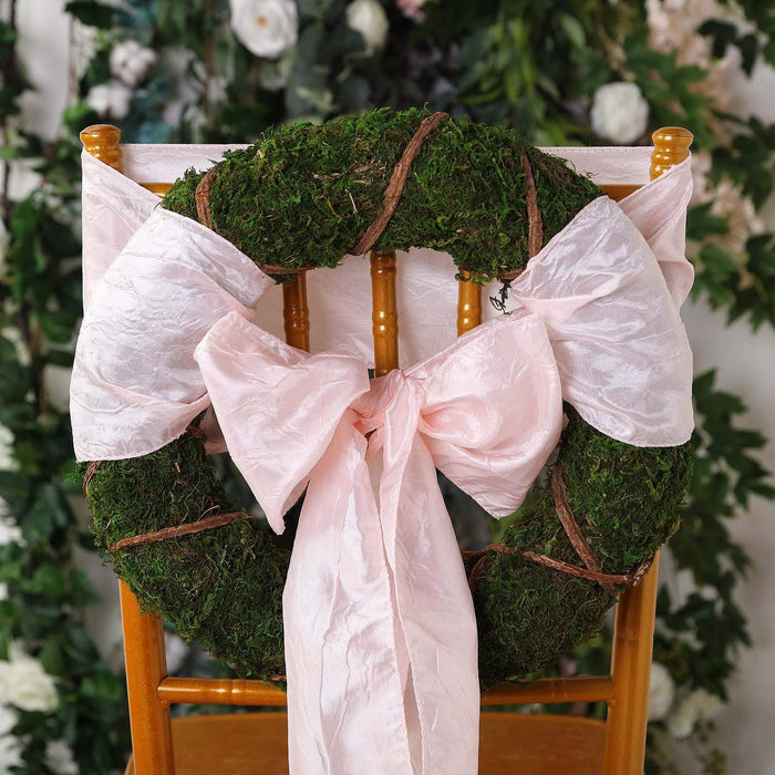 2 pcs 14" Natural Moss and Twigs Wreaths Wedding Decorations - Green MOSS_WRTH_14_GRN